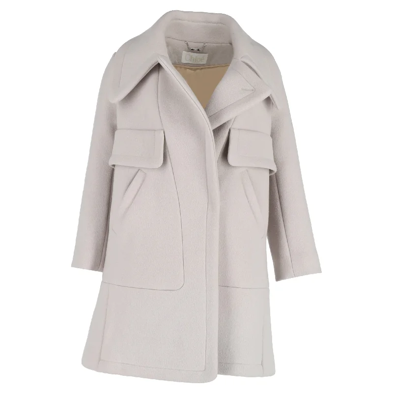 Hot Sale Chloé Coat in Grey Wool