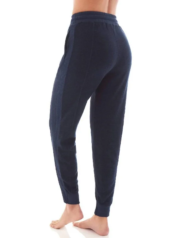 Spring Fashion Navy Hibiscus Jogger