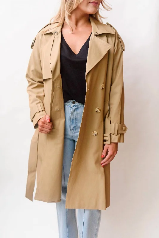 From Casual To Classy Edda Trench Coat In Tan