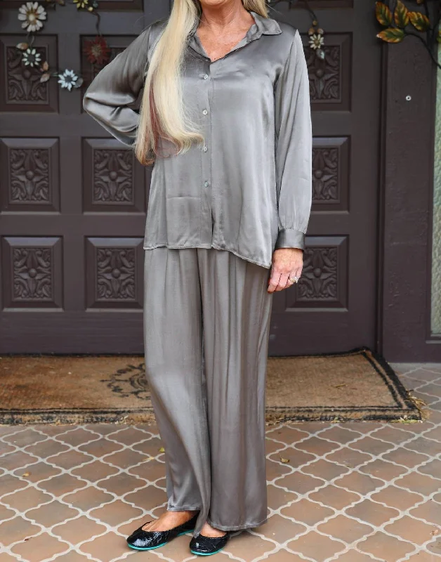 Unbeatable Prices Satin Wide Leg Pants In Fandango