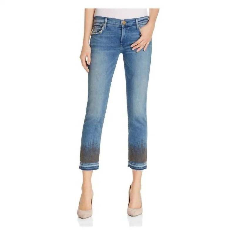 Mid - Week Surprise Cora Bead Straight Crop Jeans In Gypset Blue