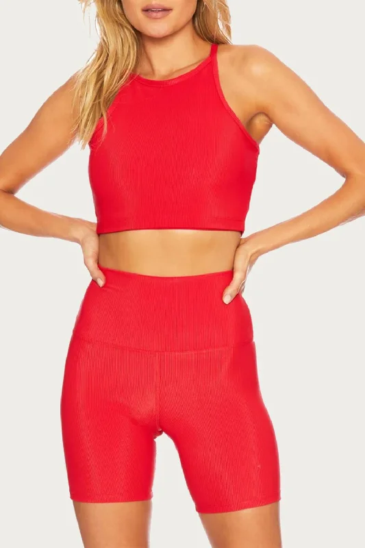 Graceful Fashion Bike Short In Red