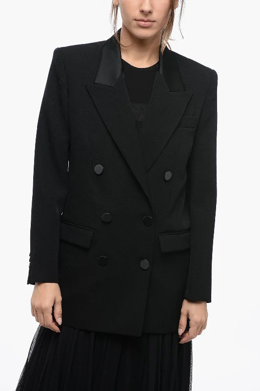 Refined Simplicity Isabel Marant Double-Breasted Fevim Blazer With Peak Lapel