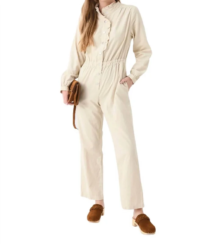 Season Transition Versatile Wear Clearance Harlee Jumpsuit In Bisque