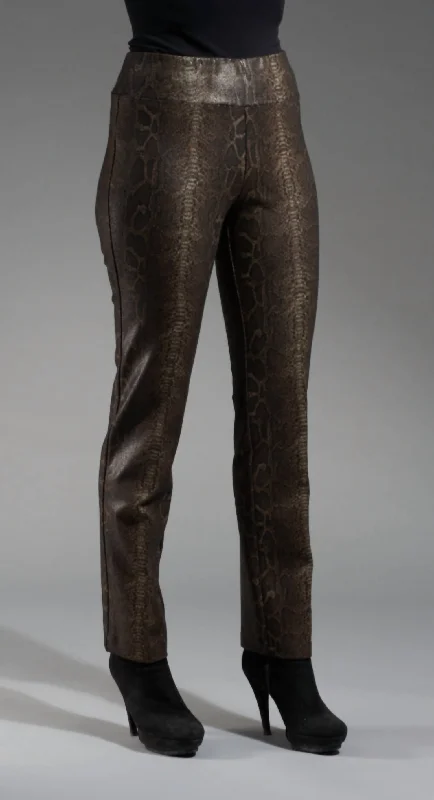 Stylish Savings Liquid Cobra Pant In Brown