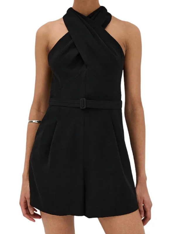 Feminine Grace Mallory Jumpsuit In Black