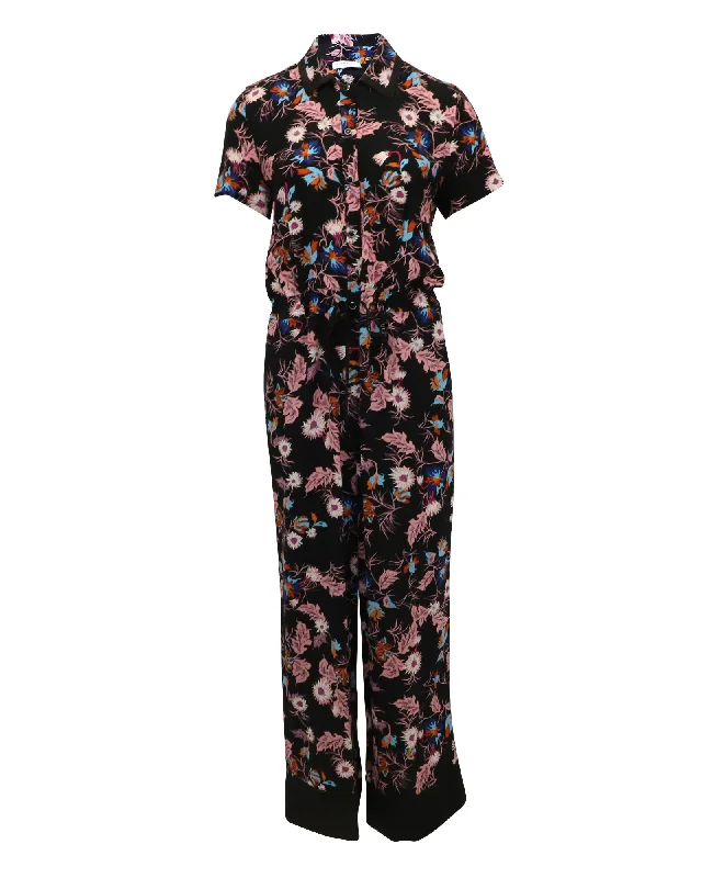 End of Season Sale Sandro Olivier Jumpsuit in Floral Print Viscose