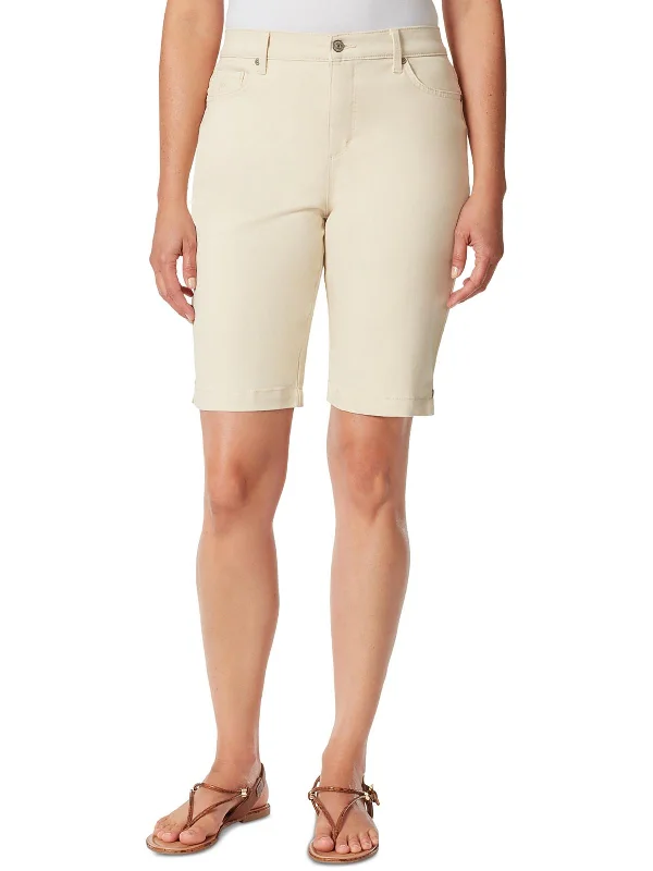 Browse Our Top Products Petites Womens Classic Rise Knee Length Bermuda Shorts