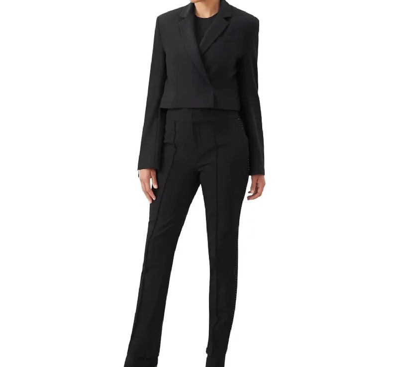 Vibrant Femme Fashion Sideline Trouser In Black