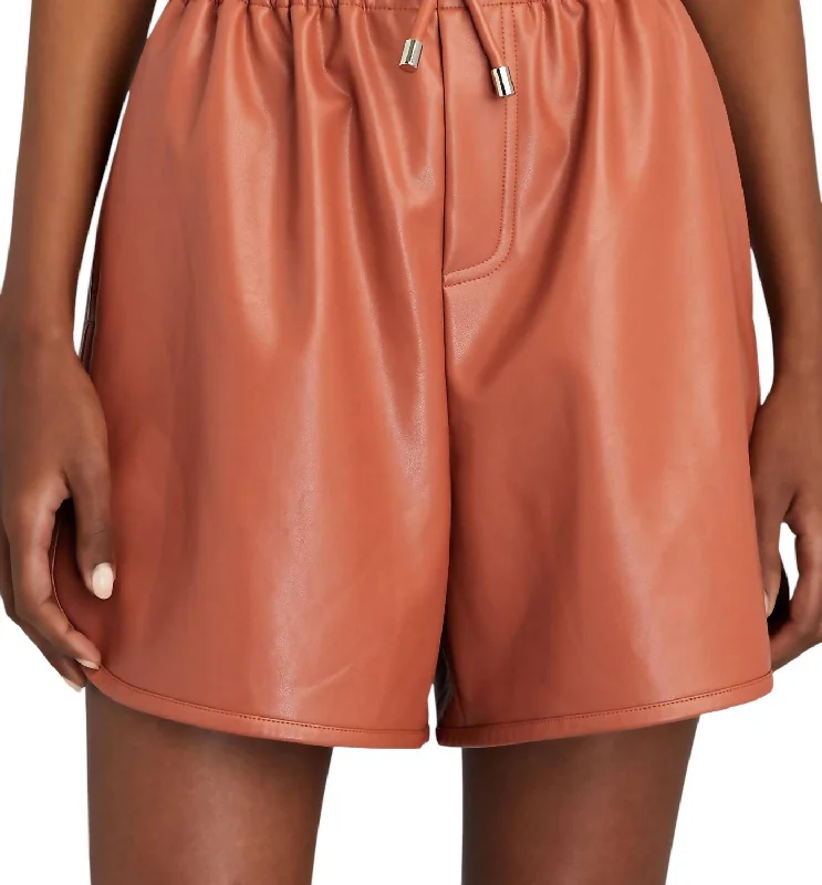 Wardrobe Refresh Ryder Shorts In Russet