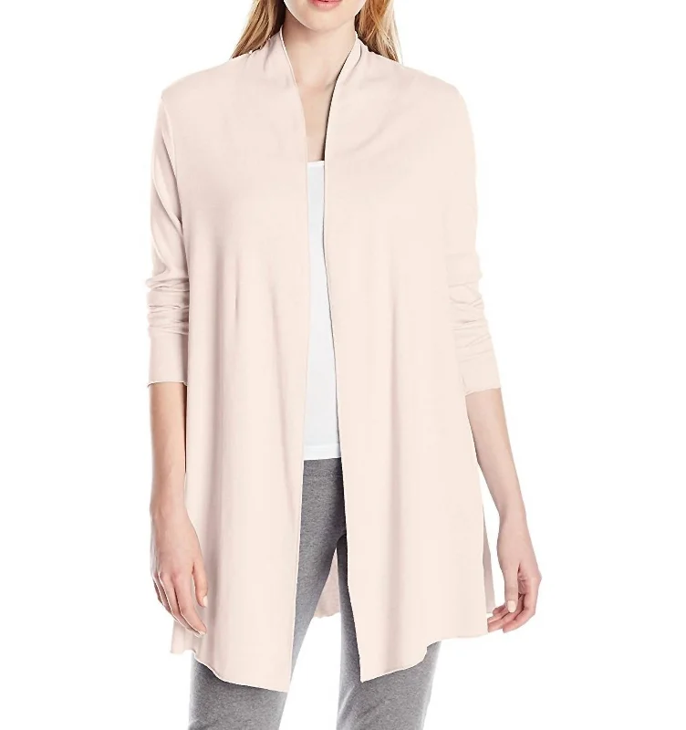 Chic Style, Always In Vogue Amelia Knit Cardigan In Blush