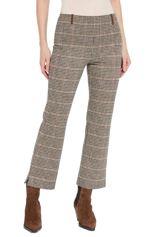 Refined Simplicity Brushed Jacquard Baby Boot Ankle Pant In Austin Plaid