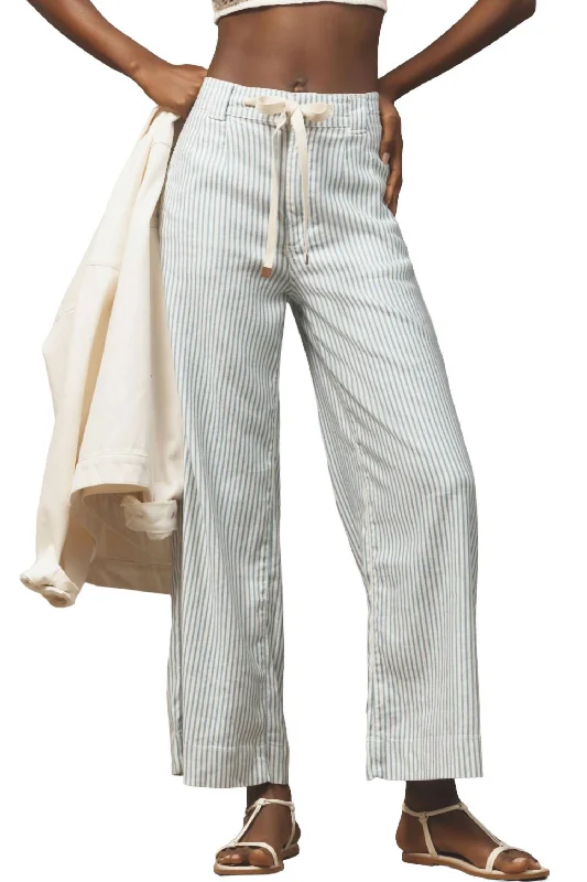 Cool Prices Addison Drawstring Pant In Railroad Stripe