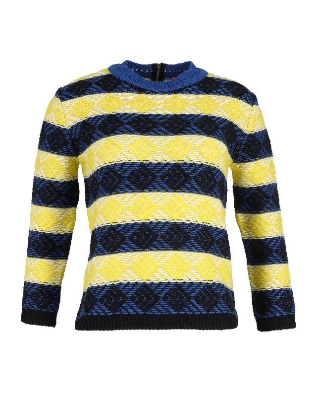 Spring Fling Sale MSGM Striped Patterned Sweater in Multicolor Wool