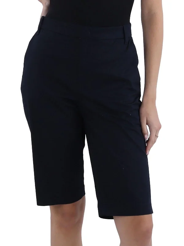 Limited Time Womens Solid Cotton Bermuda Shorts