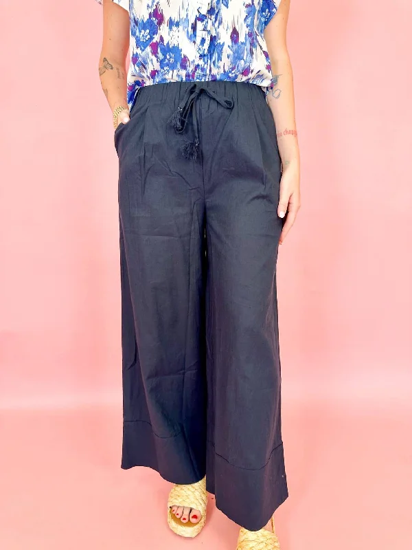 Must-Have Styles Blake Linen Trouser In Black