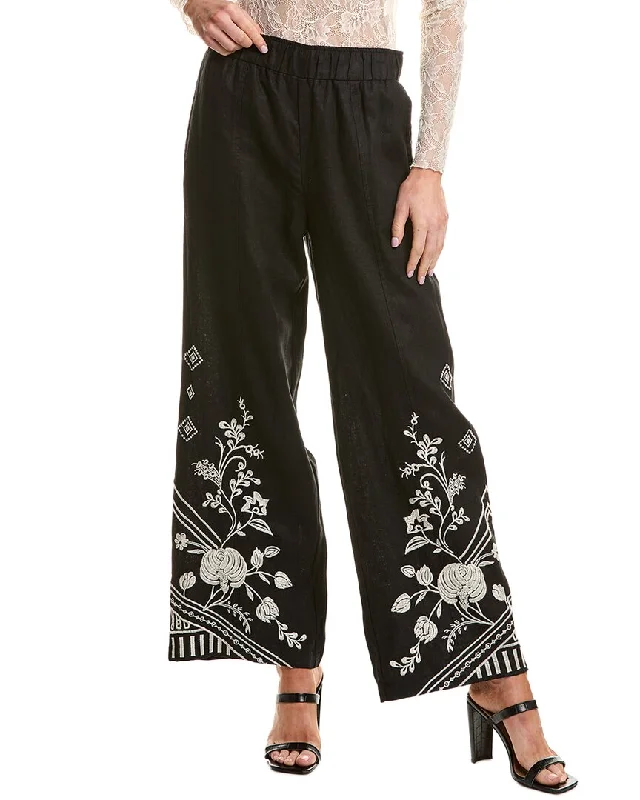 Clearance Sale Johnny Was Seamed Linen Pant