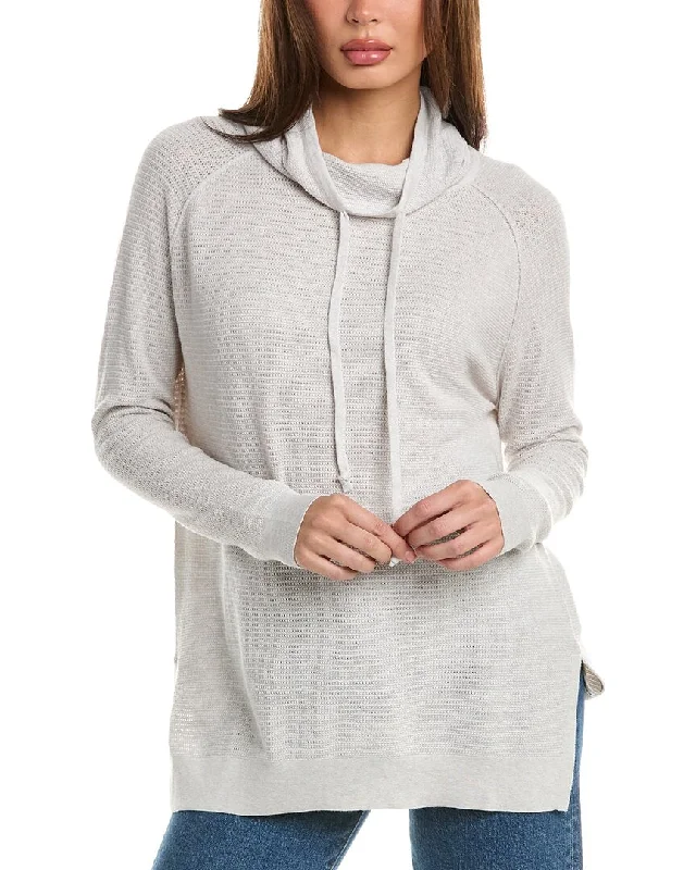 Discount Extravaganza Forte Cashmere Thermal Drawstring Funnel Cashmere-Blend Sweater