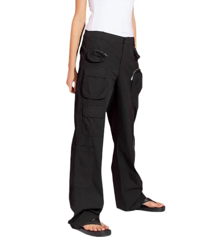 Stylish Savings Cargo Pants With Pockets In Black