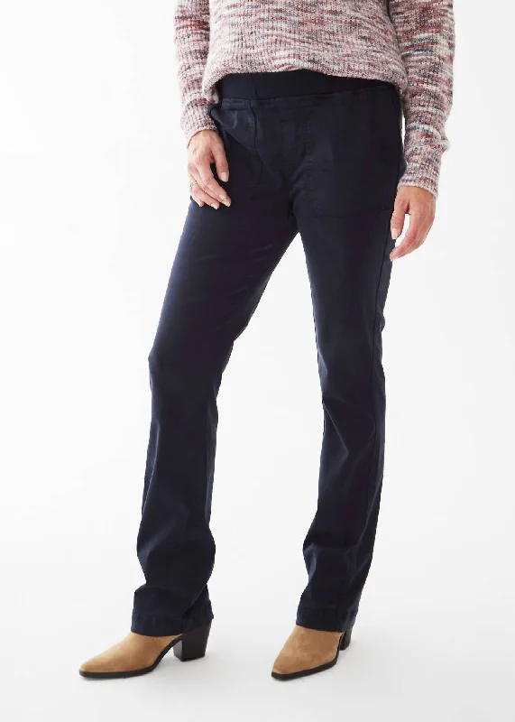 Versatile Wardrobe Essentials Pull-On Bootcut Tencel Pant In Navy