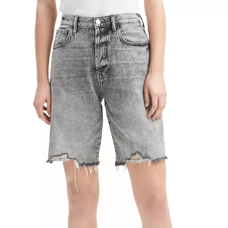 Best Sellers Easy James High Rise Cotton Shorts In Fern Gray