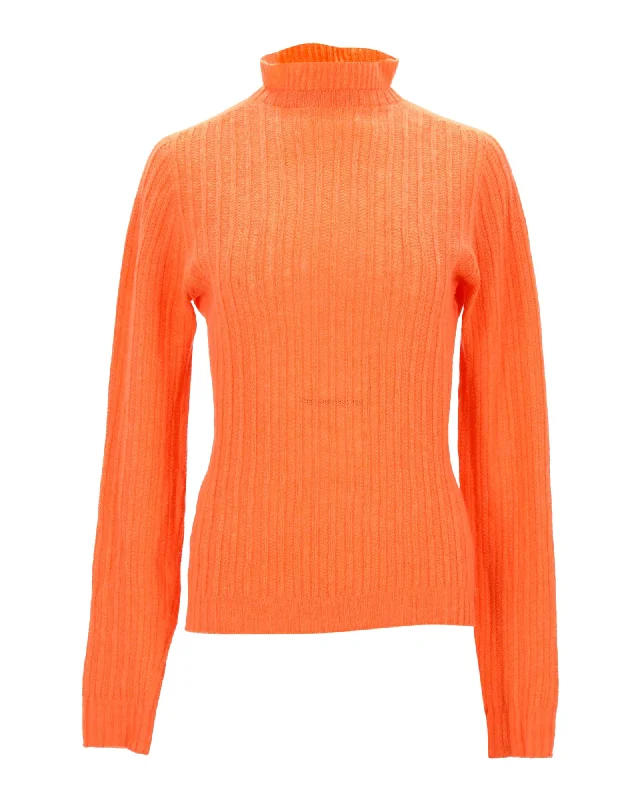 Discounts On Casual Weekend Styles Philosophy Di Lorenzo Serafini Turtleneck Sweater in Orange Virgin Wool