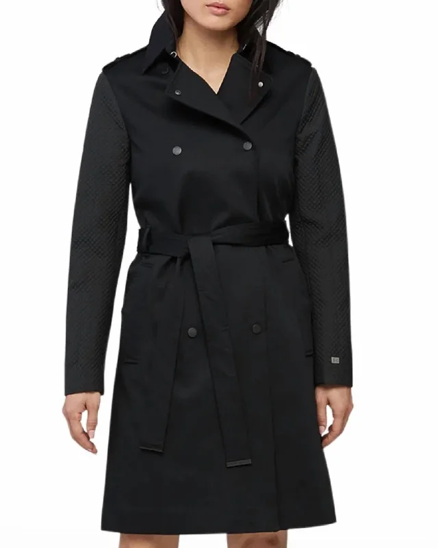 Fashion Sale Kya Trench Coat In Black