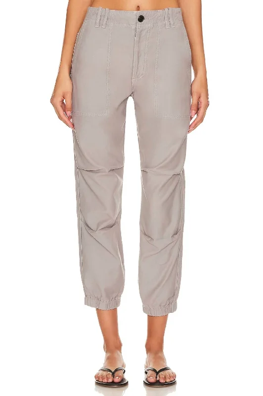 Luxe Layering Agni Utility Trouser In Taupe