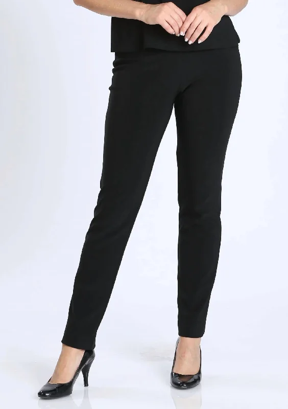 High End Women's Wear Bottom Split Straight Pants In Black