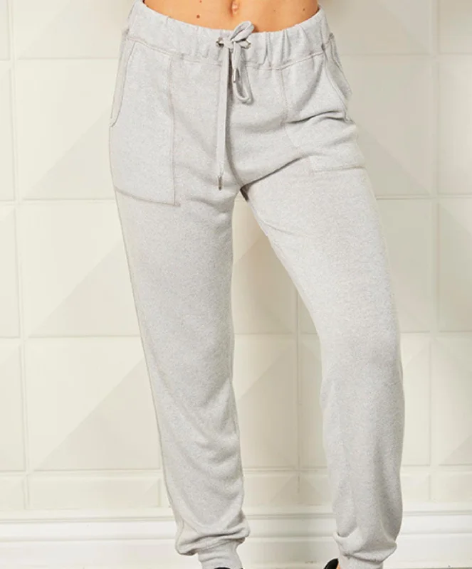 Seasonal Trends Viscose Joggers In Silver