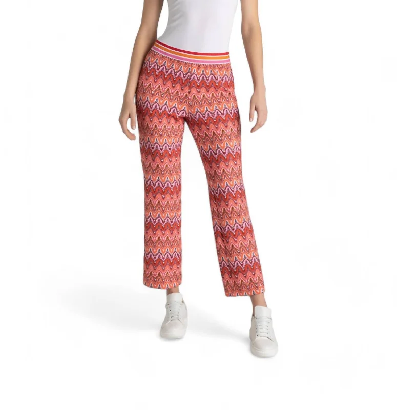 Enjoy Discount Flare Kick Pant In Pumpkin Orange Jacquard