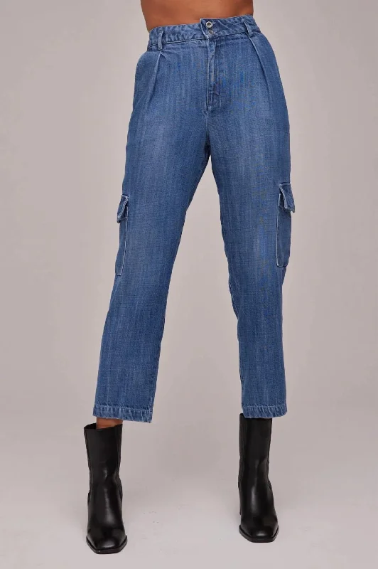 Popular Collection Londyn Cargo Trouser In Vintage Streaky Wash