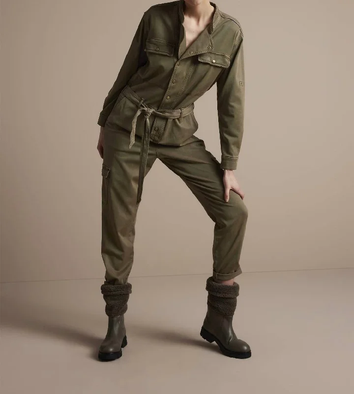 High End Designer Brands Discount Admiral Jumpsuit In Clay