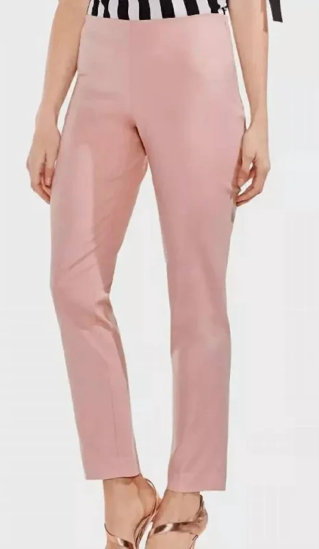 Beat The Heat In Tropical Styles Taffy Soft Casual Cropped Pants In Pink