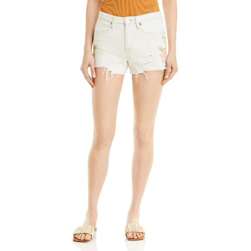 Flash Sale Event The Barrow Womens Embroidered Distressed Cutoff Shorts