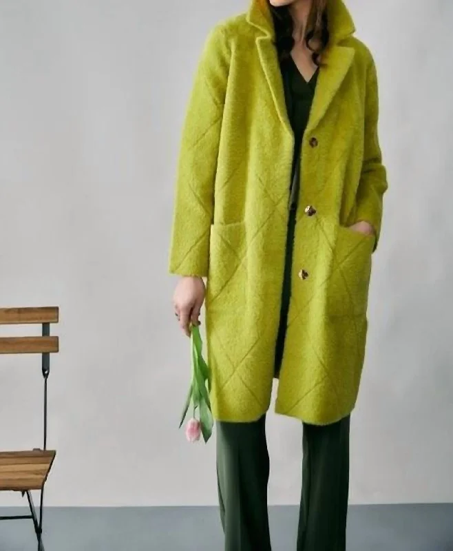 Fast Fashion Favorites Wasabi Notched Collared Coat