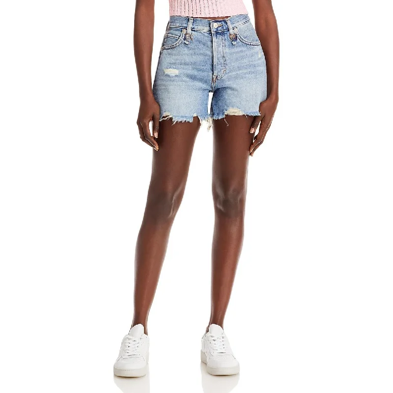 Limited Time Offer Makai Womens Denim High Rise Cutoff Shorts