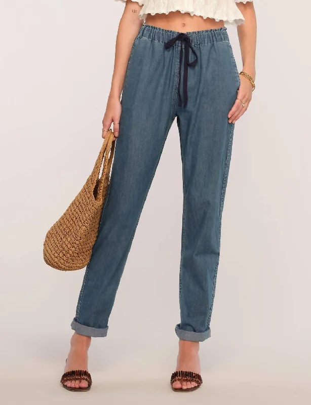 Gorgeous Glamour Collection Gatsby Straight Leg Pants In Denim