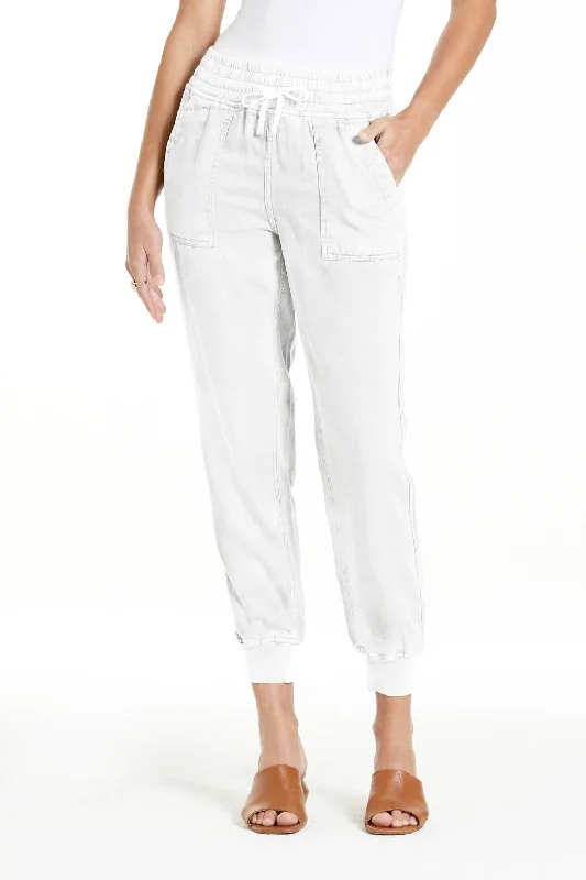 Luxury Fashion Jacey Super High Rise Cropped Jogger In White