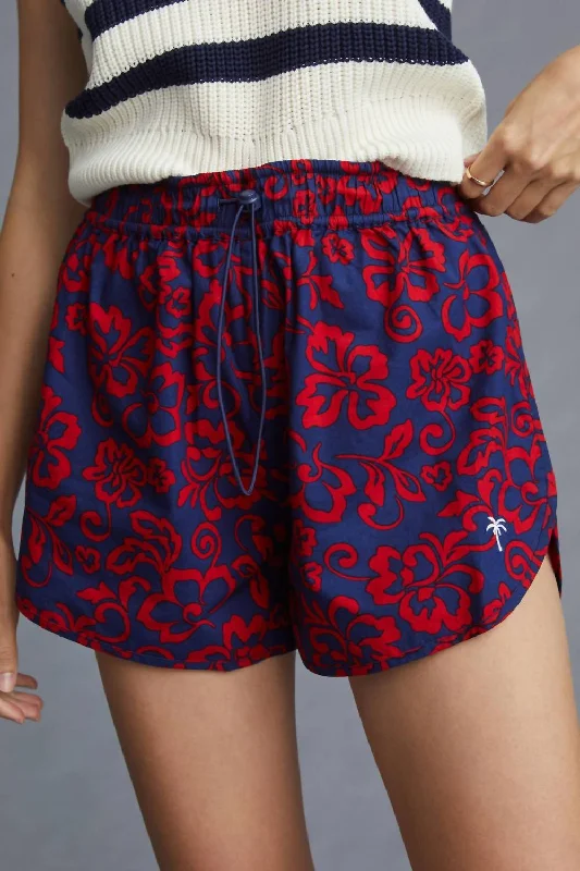 Fashion Sale Aloha Pull On Drawstring Shorts In Navy