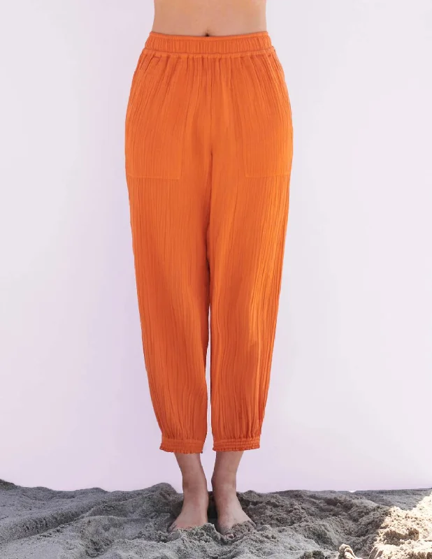 Exclusive Sale Easy Pocket Pant In Poppy