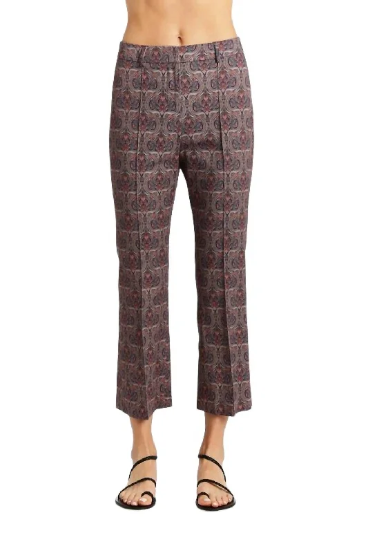 Bold Prints Casual Chic Angelica Printed Pant In Admiral