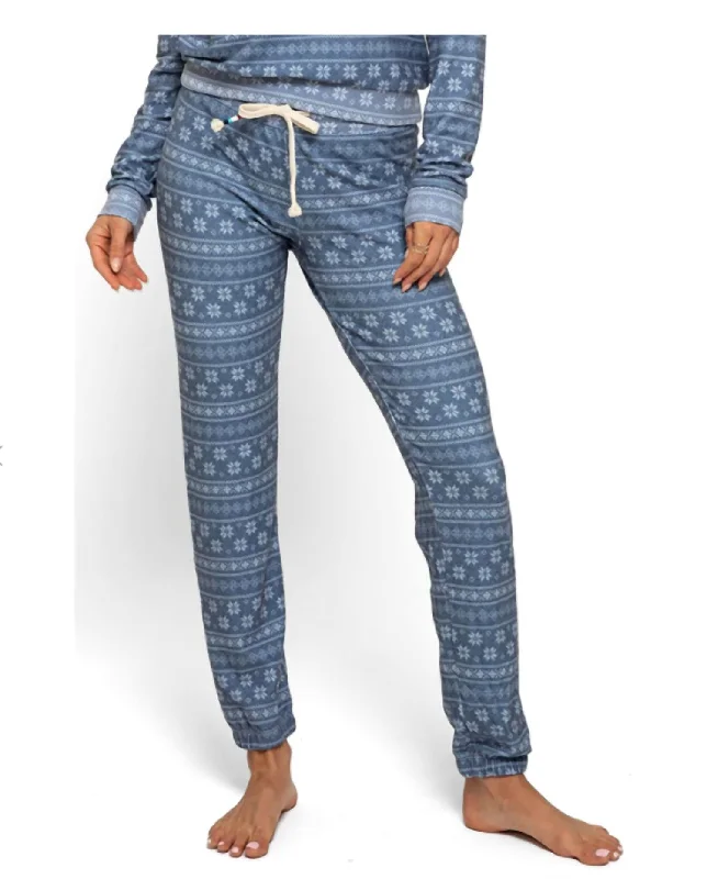 Seize Bargains Women's Fair Isle Hacci Jogger In Indigo