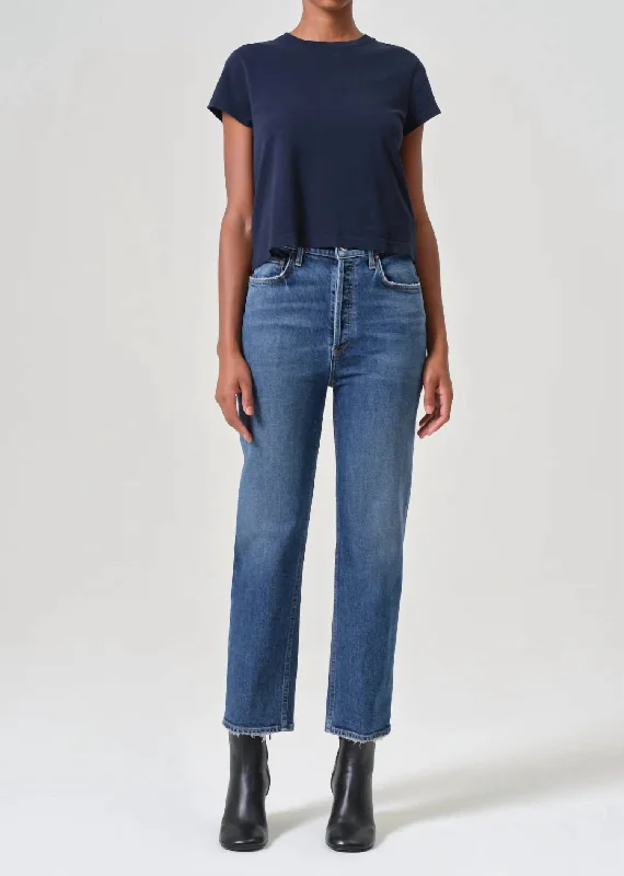 Day-To-Night Styles Pinch Waist Crop Jean In Solace