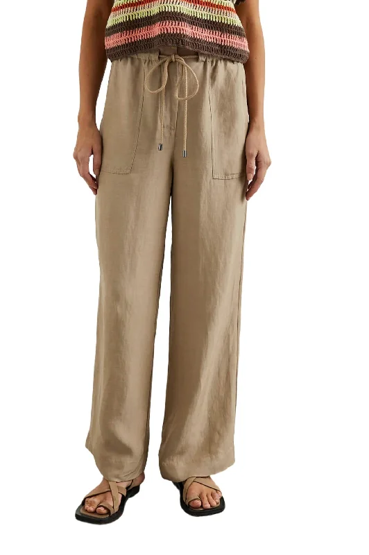 Chic Casual Style Ryan Pants In Safari