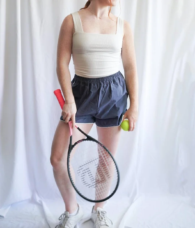 Stylish Looks Tennis Shorts In Navy