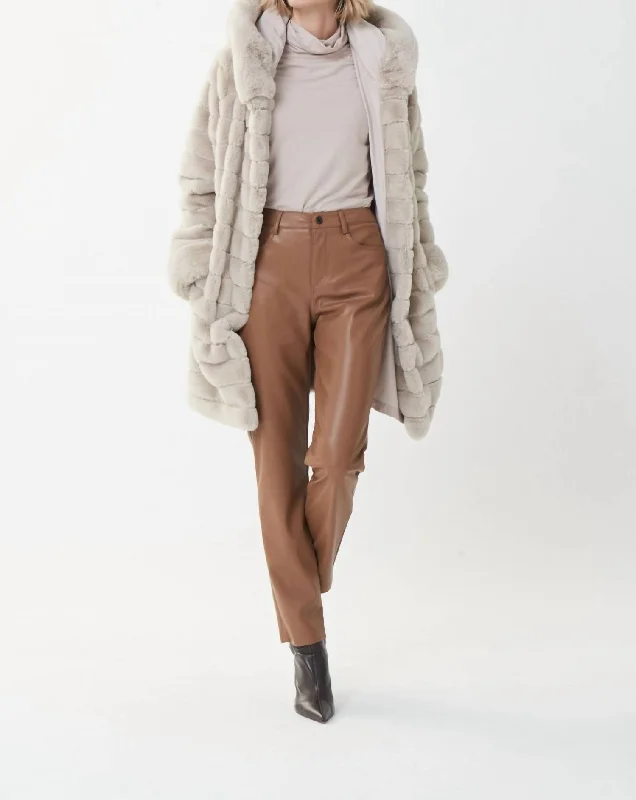 Hot Styles Faux Leather Pant In Nutmeg