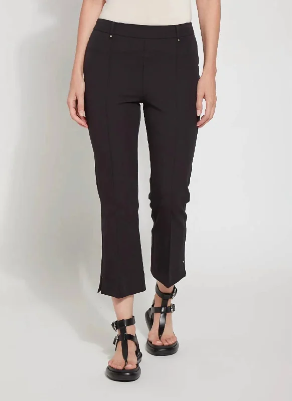 Comfortable Clothes Cropped Amanda Bootcut Pants In Black