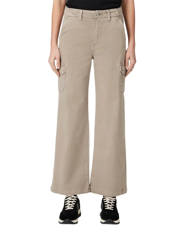 Stylish Looks Carly Cargo Pant In Vintage Moss Taupe