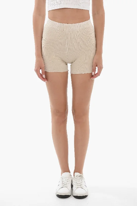 Elegant Contour Cotton Citizen Stretch Cotton Ribbed Shorts